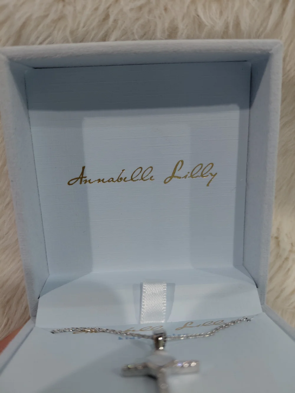 Annabelle Kids Silver-Plated Heart Cross Necklace - Silver
